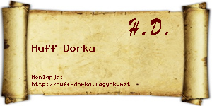 Huff Dorka névjegykártya